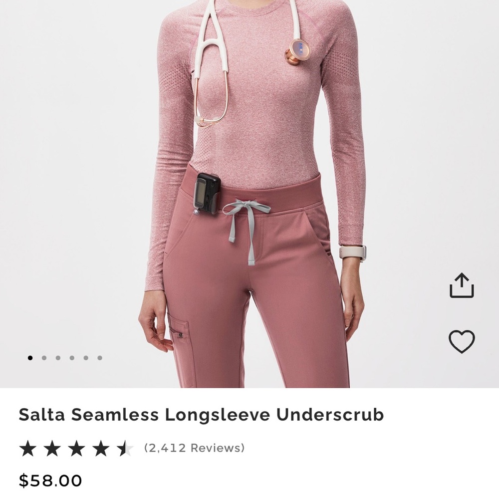 Figs Salta Seamless Longsleeve Underscrub Top